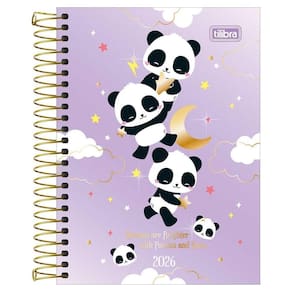 Agenda Diária 2026 Espiral M3 Lovely Friend Roxo Tilibra