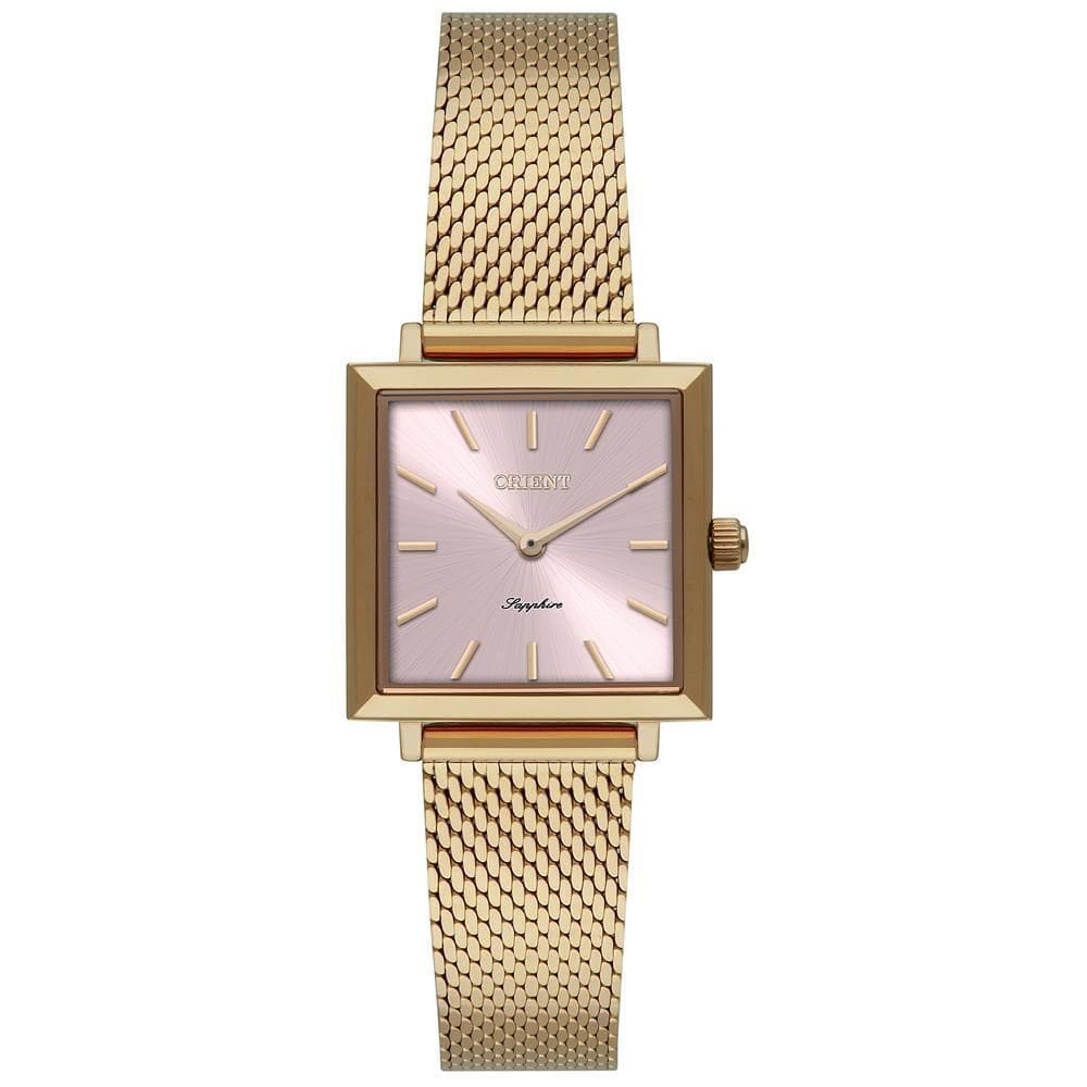 Relógio Orient Feminino Ref: Lgss0068 R1Kx Retangular Mesh