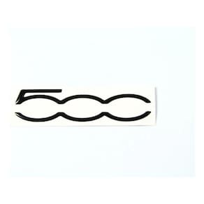 Emblema Adesivo Resinado Fiat 500 Cinquecento Preto Rs01 Fk