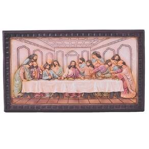 Santa Ceia Quadro Resina 1 Peça 15.3X1.3X26Cm