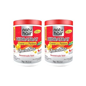 Creme Para Pentear Natuhair 1K Queratina - Kit Com 2Un