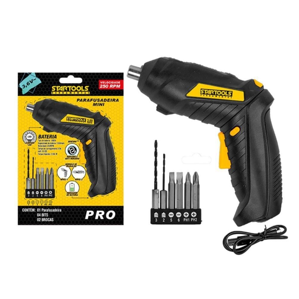 Mini Parafusadeira Recarregável
