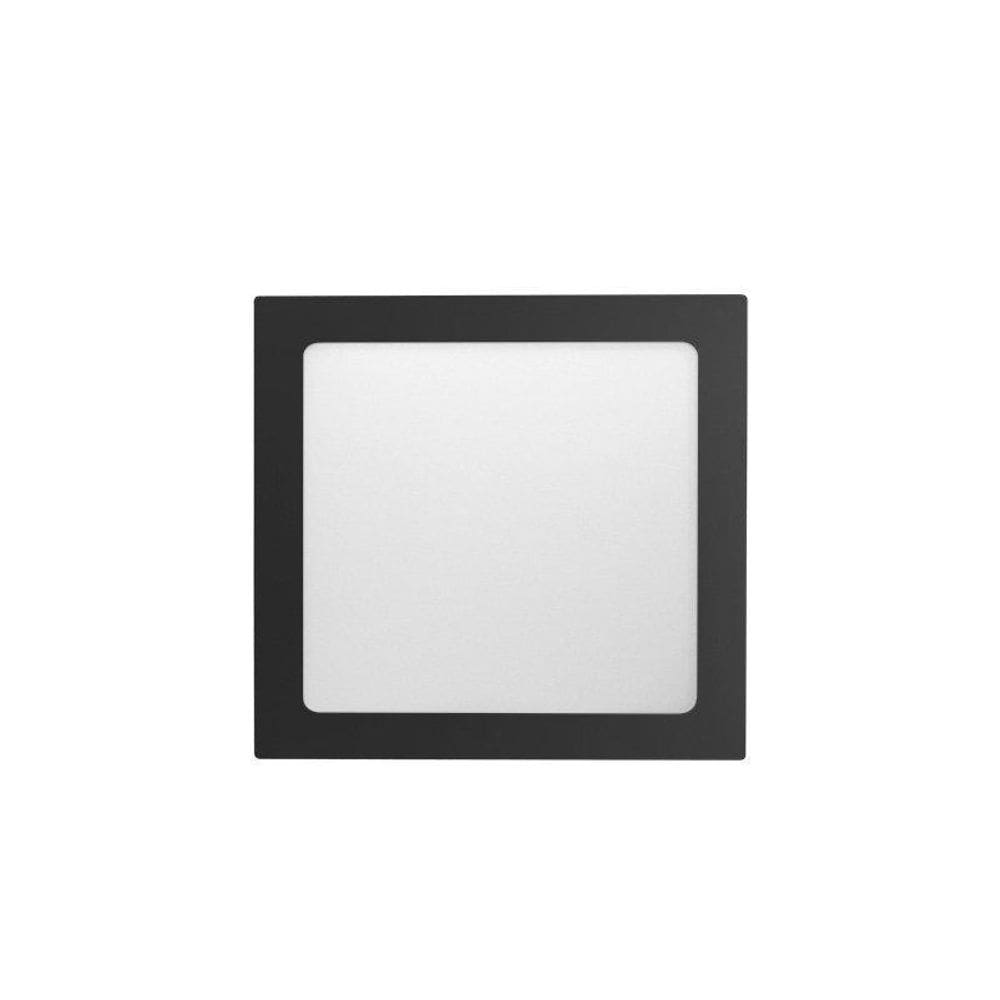 Plafon Lys Quadrado Embutir Abs Preto Autovolt Taschibra 18W
