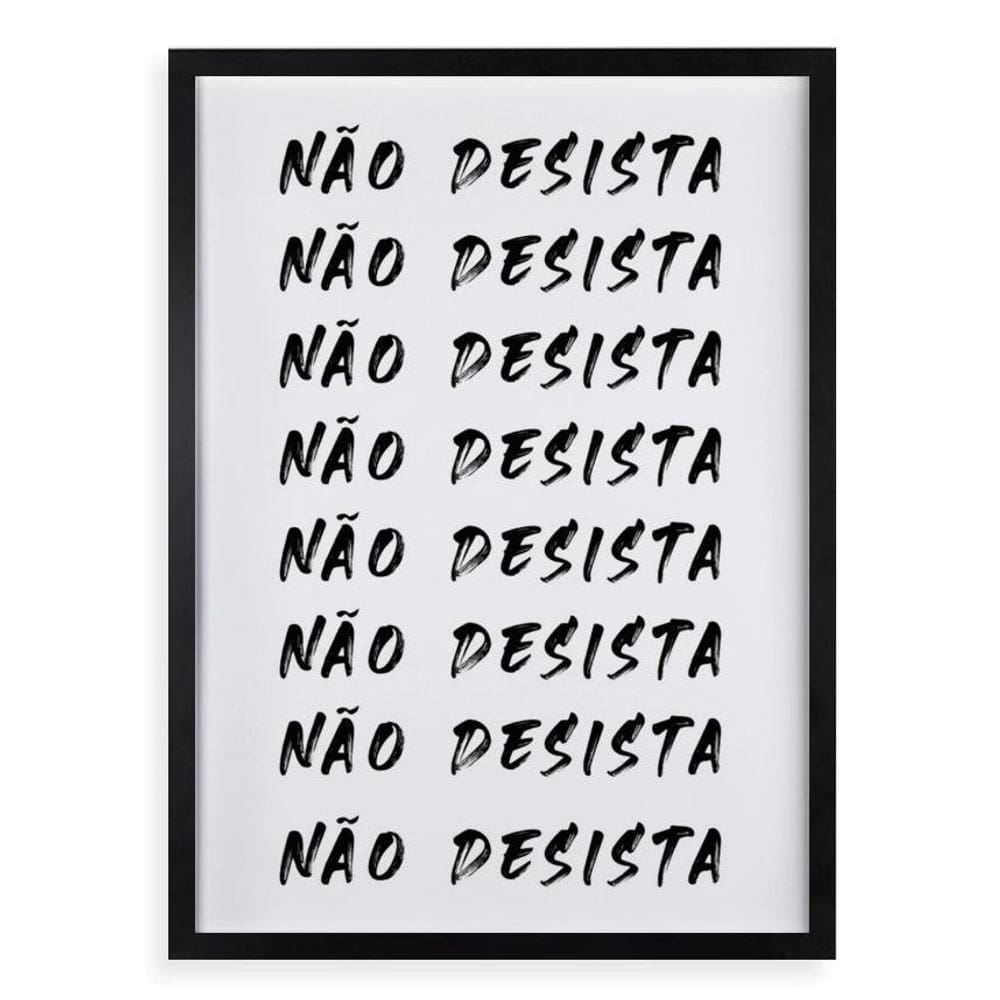Quadro Decorativo Não Desista 45X34Cm