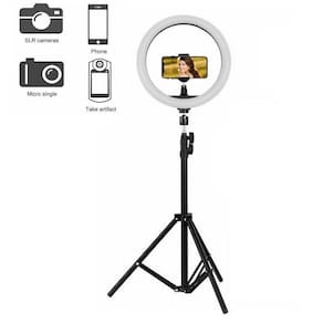 Iluminador Led Circular 10 Ring Light Live 26Cm Usb Tripé E