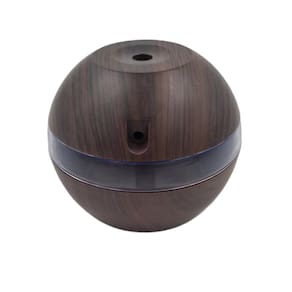 Umidificador Difusor Bolinha Led 200ml Cor:Mogno