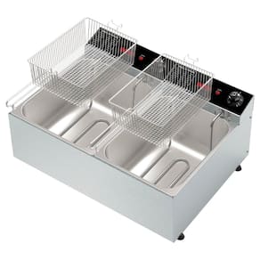 Fritadeira Elétrica Dupla Saro 10 Litros 2 Cubas 6000W 220V FRD22