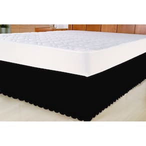 Saia Para Cama Box Colchobox Ajustavel Riollen Elasticada Solteiro Casal Queen Preta