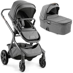 Carrinho De Bebe Com Moises Demi Grow Cinza Mescla Threade - Nuna