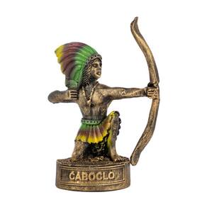 Escultura Caboclo Vintage 8 Cm- Escolha A Cor