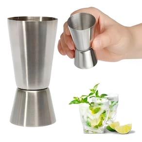 Dosador Duplo 30ml 60ml Inox para Bebidas Medidor
