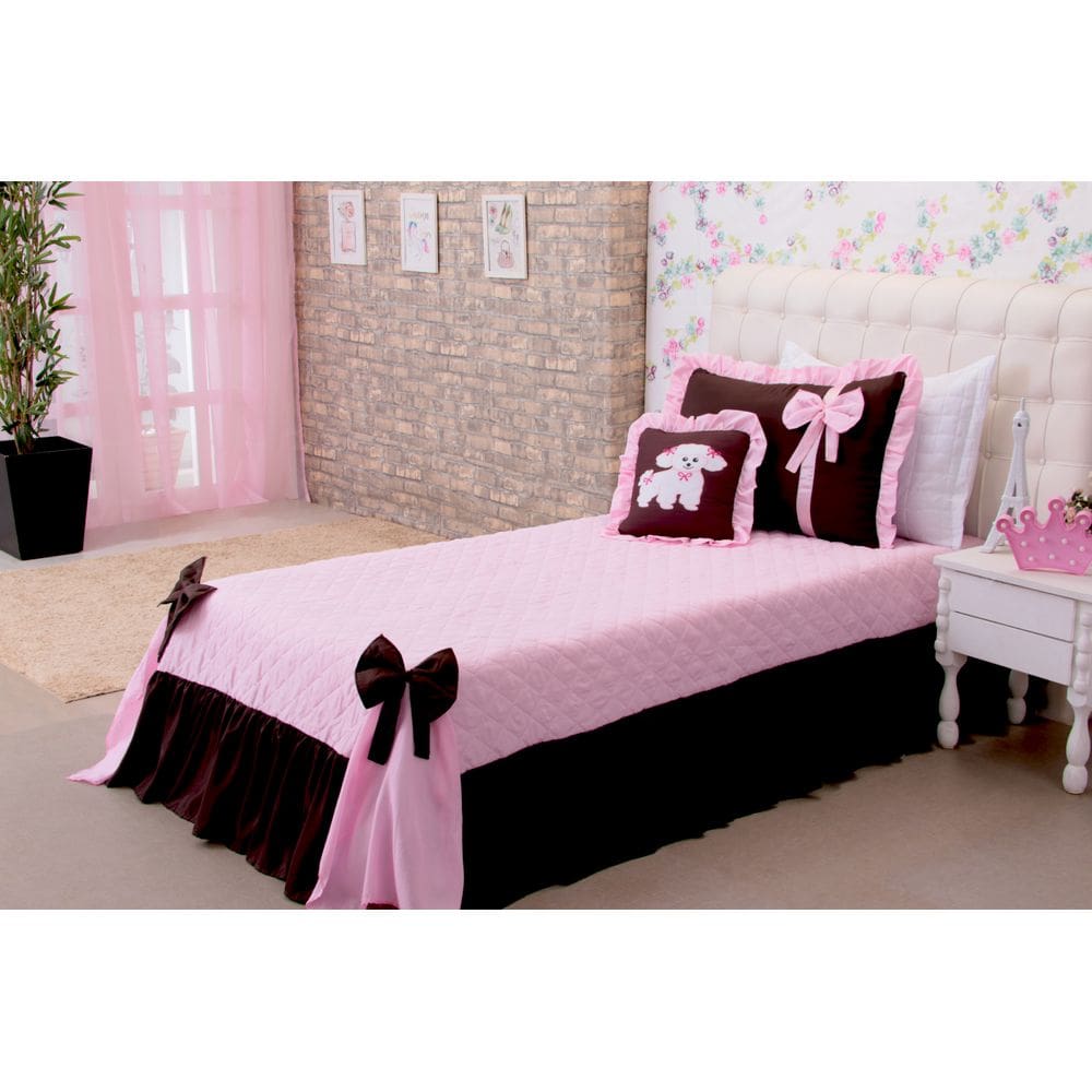 Colcha Cobre Leito Meg Solteiro 03 Pçs