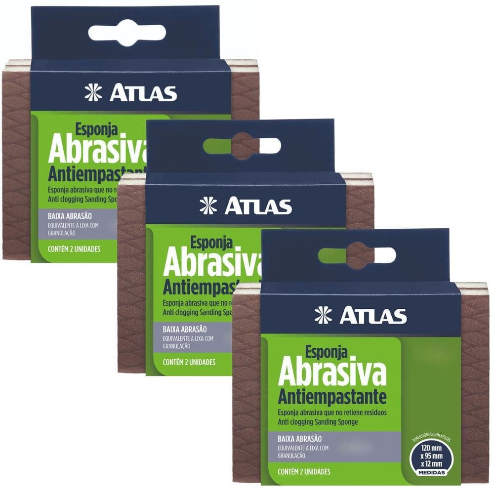Kit 06 Esponjas Flexíveis Alta Abrasividade Antiempastante