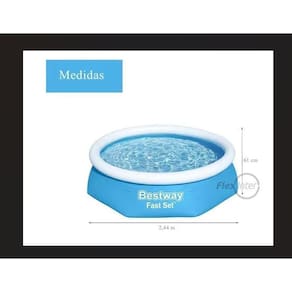 Piscina Inflável Fast Set 1.880L 2,44M X 61Cm Bestway