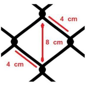 Tarrafa Para Pesca Malha 4,0 4,0Cm Ent.Nós Fio 0.50Mm 20Mt