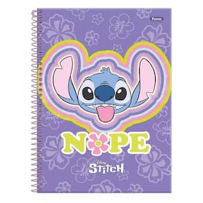 Caderno Universitario 15 Matérias 240Fls Stitch Nope Foroni