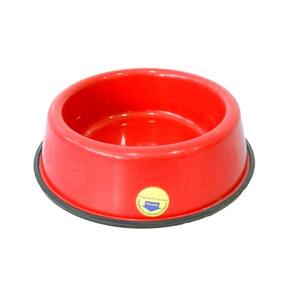 Comedouro Pesado Pata E Osso Cães Grande Vermelho Tudo Pet