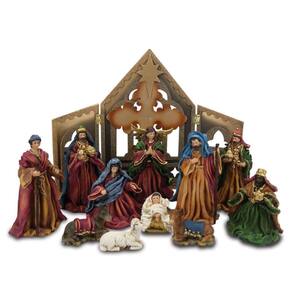 Presépio Sevilla Resina 11 Peças 18 Cm Decoração De Natal