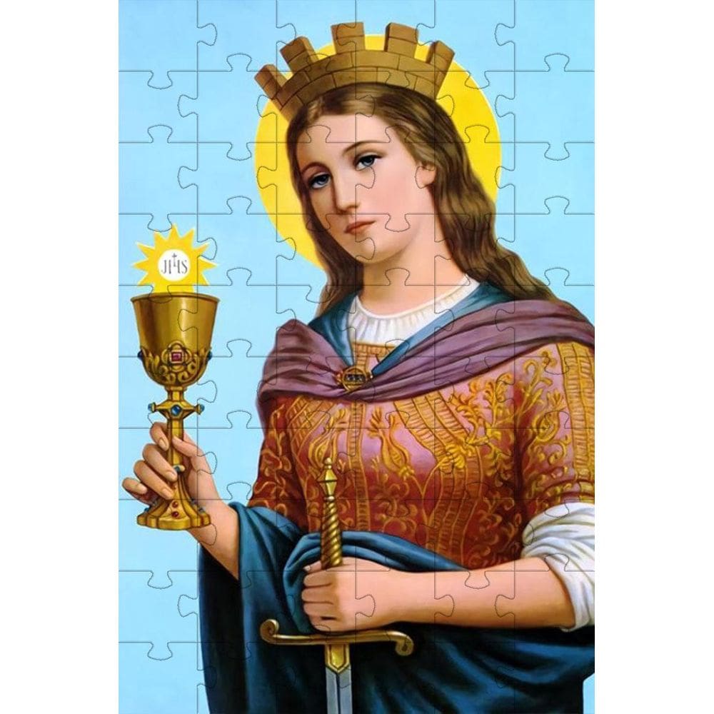 Quebra-Cabeça Religiosos Cognitivo Santa Bárbara Em 60 Peças