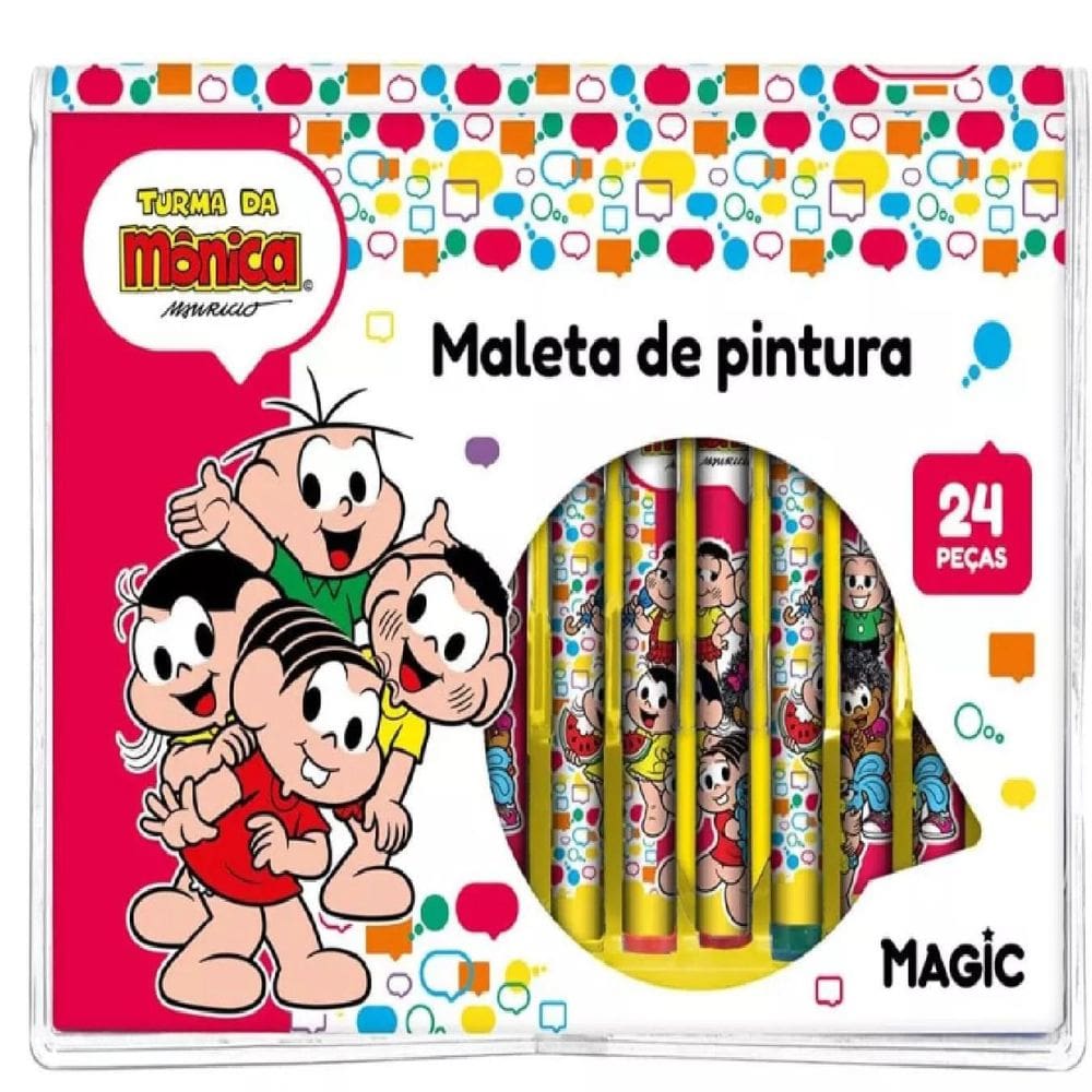 Kit Pintura 24 Peças Turma Da Mônica