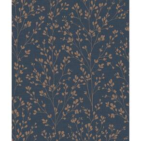 Papel De Parede Icon Folhagem Marrom Com Brilho A71404
