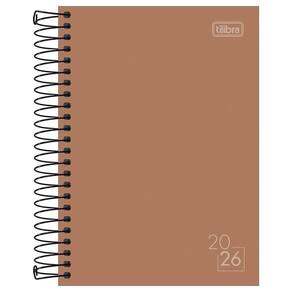 Agenda Diária 2026 Espiral M5 160Fls Spice Marrom Tilibra