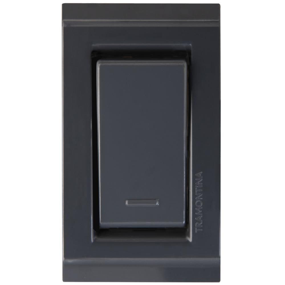 Conj Para Movel 1 Interruptor 10 A Tramontina Liz Grafite