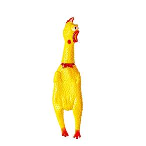 Galinha Mordedor Sonoro Apito 18Cm Para Cachorros Pequenos