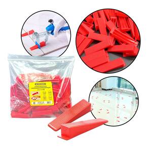 Kit com 100 cunhas niveladoras para instalação de pisos cerâmicos e porcelanatos – proporciona nivelamento uniforme e acabamento profissional