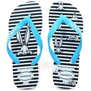 Chinelo Havaianas Top Warner Logo Fc - Branco e Azul