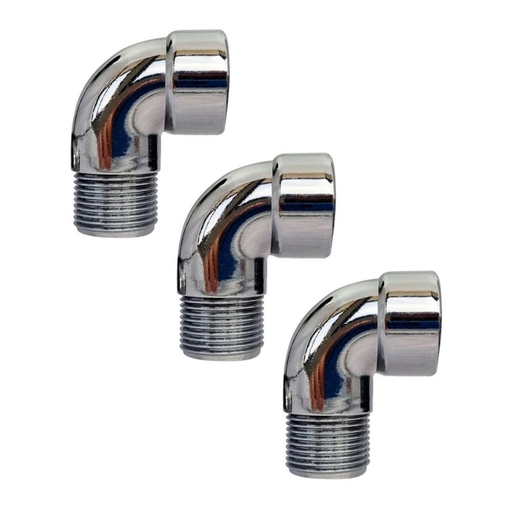 Kit 3 Joelho Cotovelo Curva Metal Crômado Rm X Rf 3/4`` X90