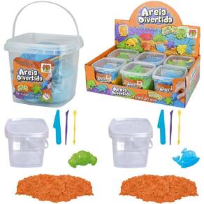 1 Areia De Modelar 250G Com Molde Fundo Do Mar + 3 Acessorio