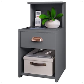 Mesa Cabeceira Lateral Cama Gaveta Puxador Concha Nicho Prateleira Suspensa Mesinha Organizadora Quarto - Lojas RPM