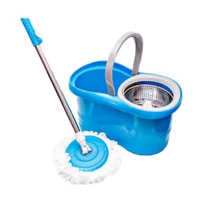 Mop Esfregão Giratório De Limpeza Com Centrífuga Em Inox