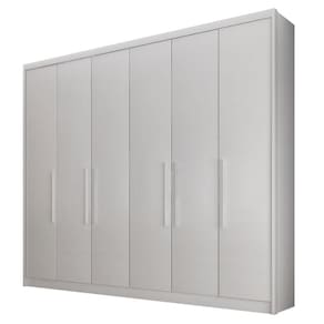 Guarda Roupa Casal Bolonha 6 Portas 8 Gavetas Neve – Novo Horizonte