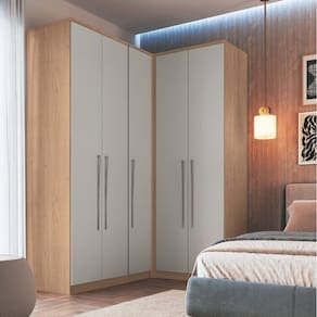 Guarda-roupa Modulado 3 Peças Elegance Angelin/Níquel