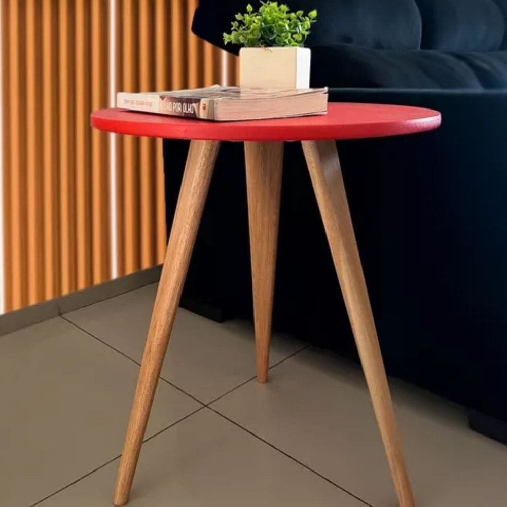 Mesa de Cabeceira Mesa de Apoio Lateral Canto Pé Palito 68cm