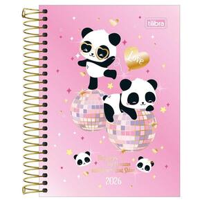 Agenda Diária 2026 Espiral M3 Lovely Friend Rosa Tilibra