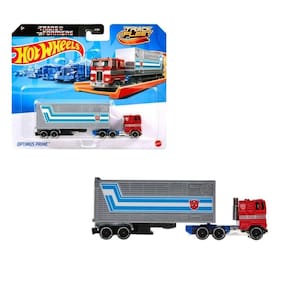 Caminhão Em Miniatura Hot Wheels Optimus Prime Track Fleet