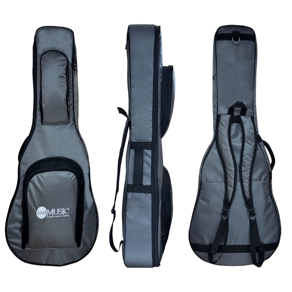 SEMI CASE RÍGIDO P/ VIOLÃO CLÁSSICO CINZA "AMS"