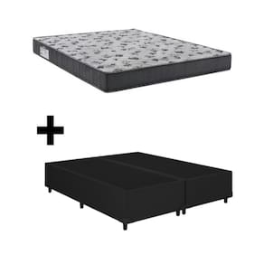 Cama Base Box Queen Bipartido Preto Colchão ISO 100 D33 - Ortobom
