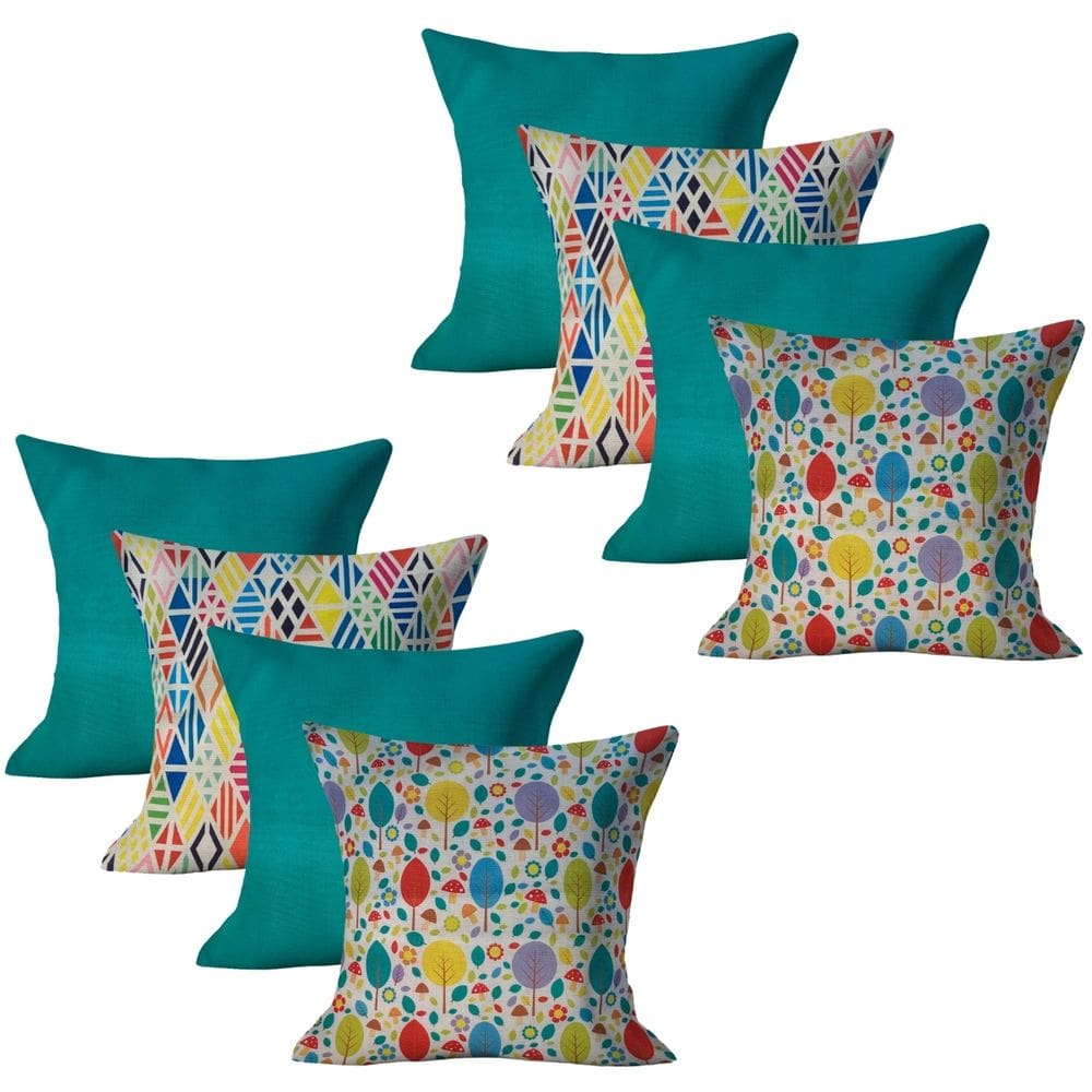 Kit 8 Capas de Almofadas Moderna 45x45 Decorativa Kit 1