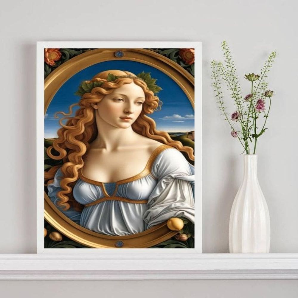 Quadro Decorativo Venus By Botticelli 45X34Cm - Com Vidro
