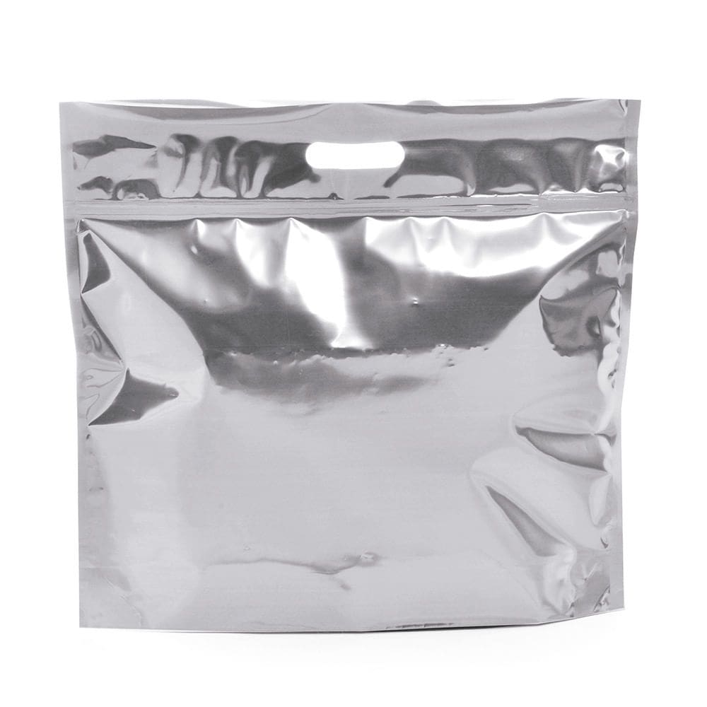 Sacola Laminada Cromus com Zíper Prata 32x40x5cm