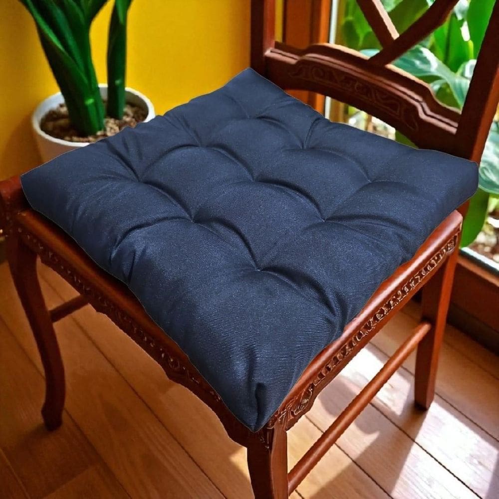 Almofada Futon Assento Decoração 50X50Cm Flat Azul Marinho