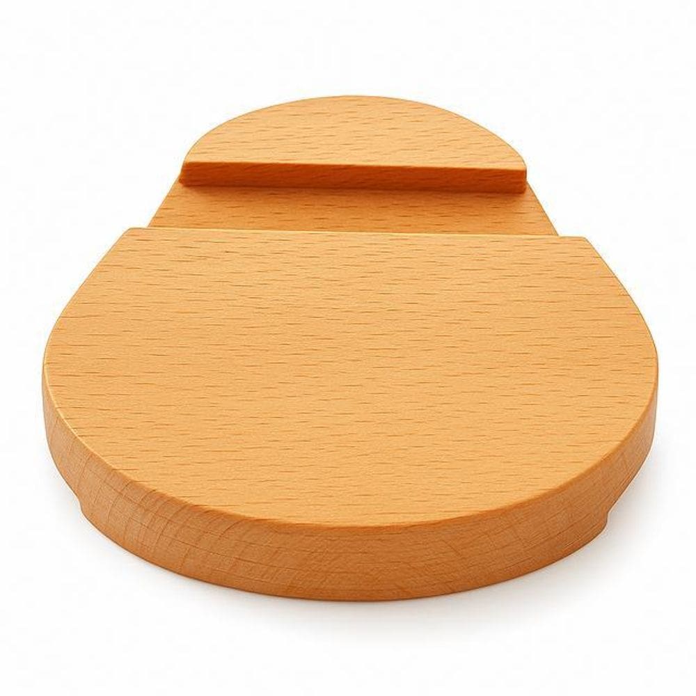 Suporte Celular Em Madeira Natural 2 Em 1 Design Minimalista