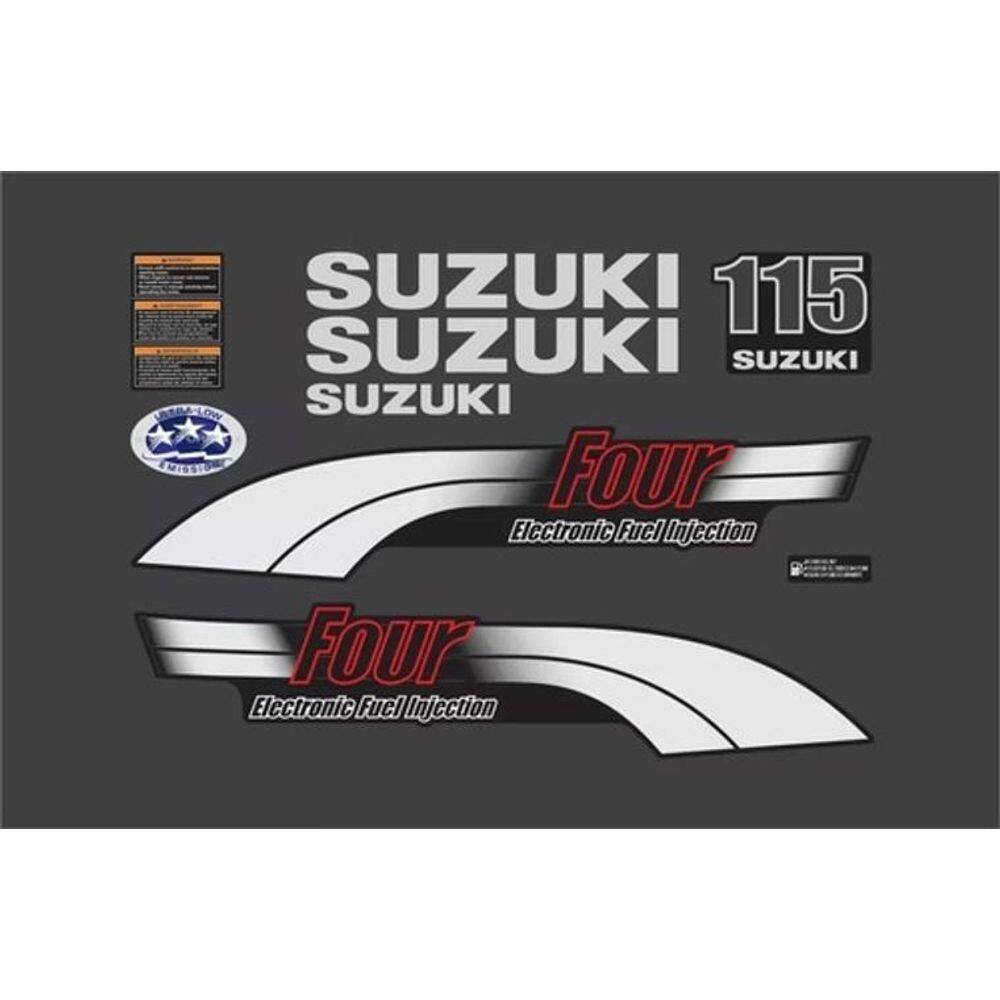 Kit Adesivos Motor Jet Ski Suzuki 115 Four Eletronic Fuel In