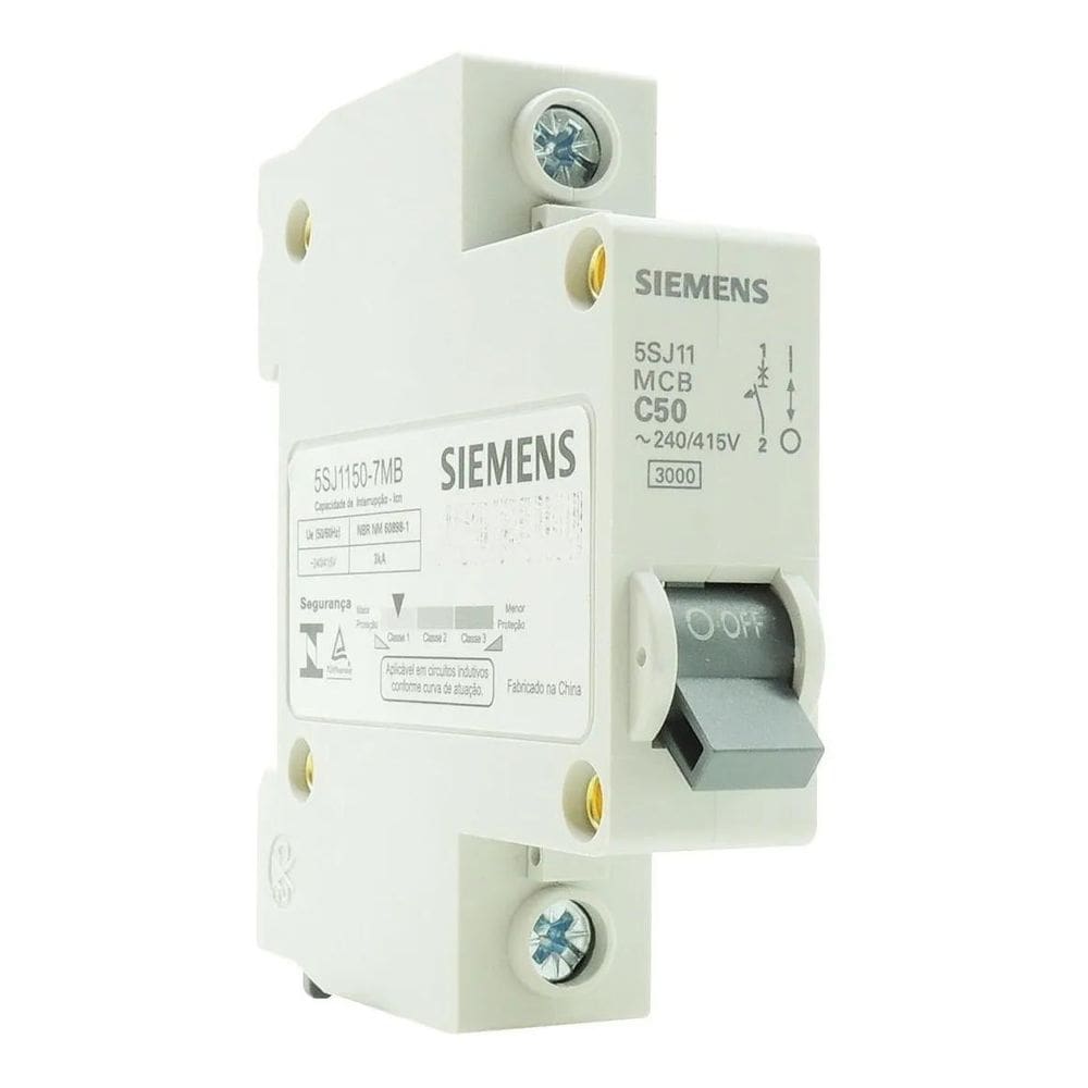 Disjuntor Din Monopolar Siemens 4A Curva C 5Sl1104-7Mb