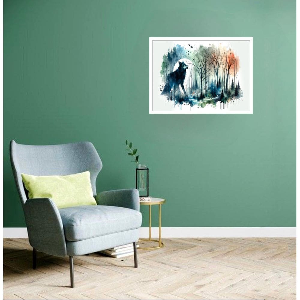 Quadro Decorativo Lobo Painel - 50X70Cm