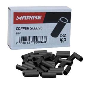 Luva Cano Conector Cabo Fio Aço Pesca 2,0X7,8Mm Black Marine